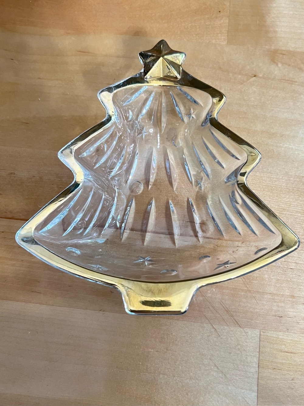 Studio Nova Yuletide Spirit Christmas Tree Sweet Dish 5.5” x 6” Glass